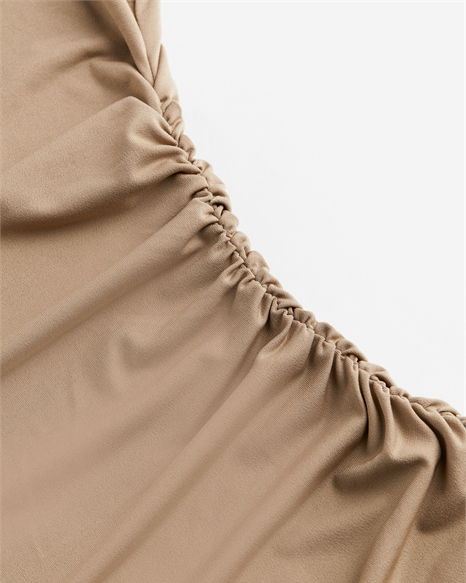Миди рокля в телесен цвят Н&М