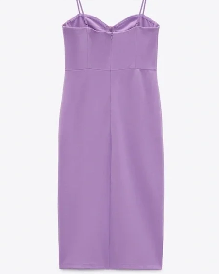 Purple dress on a white background