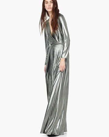 Long silver dress